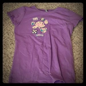 Purple dinosaur T-shirt